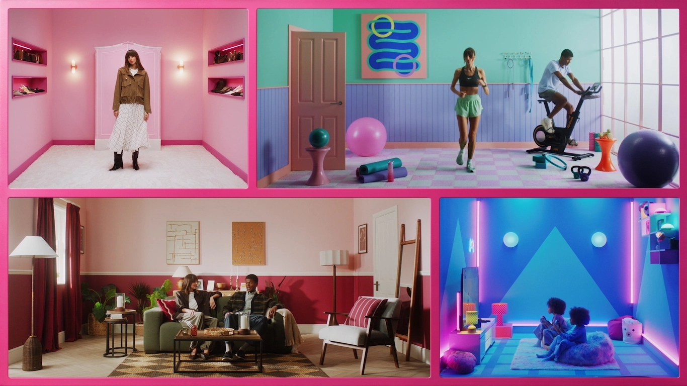 Very autumn campaign artwork featuring its distinctive pink visual identity